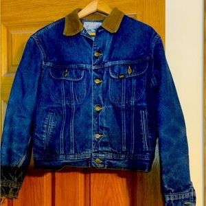 Vintage Lee Storm Rider Blanket Lined Jean Jacket